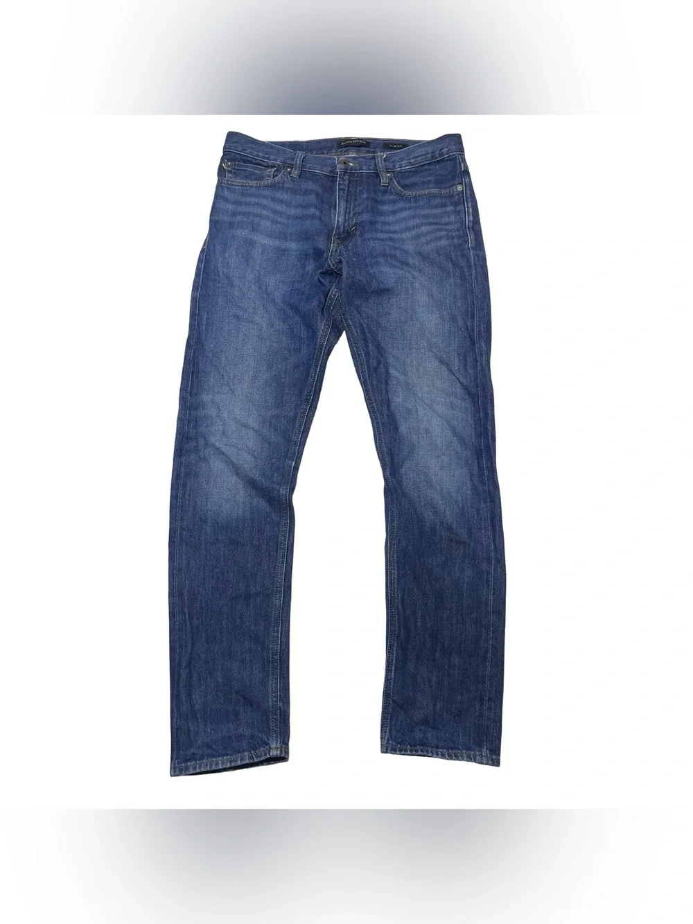 Banana Republic Selvedge Jeans Mens 31x32 Organic Cotton Blue Slim Denim Pants - Picture 2 of 11